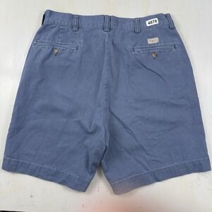 VTG Polo Ralph Lauren Philip Shorts Men's‎ 34 X 8 Blue Baggy Chino High Rise